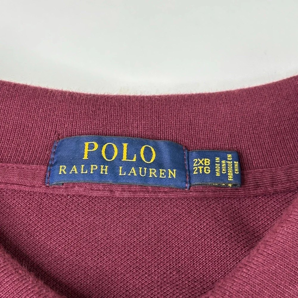 Polo‎ Ralph Lauren Polo Shirt Men's 2XB Burgundy Shirt Sleeve Pony Logo